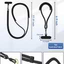 VVAAGG Cell Phone Lanyard for iPhone: Crossbody Phone Strap Adjustable Neck Wrist Strap Anti Theft Long Lanyard Travel Essential for Women Most iPhone and Android Smartphones