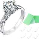 Invisible Ring Size Adjuster for Loose Rings Ring Adjuster Fit Any Rings, Assorted Sizes of Ring Sizer ((2)-6pcs,1-3mm)