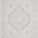 Luul Home Modern Micro Loop Indoor Area Rugs for Living Room Bedroom Kitchen Geometric Trellis White 10x14 Luxury Durable Low and High Pile Non-Shedding Stain Resistant Soft Area Carpet 10 x 14