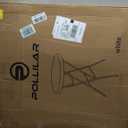 Cocktail Table 28in Portable Folding Bar Height Table, Compact Round High Top Plastic & Steel Bistro with Removable Legs, for Indoor Outdoor RV Patio Catering Parties Commercial Events-1pc (White)