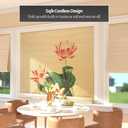 Red Lantern Bamboo Window Shade Blind - Lotus Blossom 72" Wide