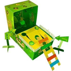 St Patrick's Day Leprechaun Trap Kit - St. Patricks Day Decorations Leprechaun Trap Crafts Kit for Kids St Patricks Day Party Supplies (Double Staircase)