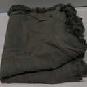 Woaboy Decorative Linen Fringe Throw Pillow Covers Boho Farmhouse Soft Accent Pillowcases with Tassels Spring Home Decor for Livingroom Couch Sofa Bed,20x20 Inch Set of 2,Dark Olive Green