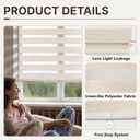 HESTIA Cordless Light Filtering Zebra Blinds, White, 47" W x 54" H