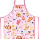 2 x Cute Baking Apron for Women, Kitchen Cooking Aprons for Women with 2 Pockets, Funny Baking Gifts for Women