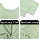 Tankaneo Womens Maternity Nursing Tops Long Sleeve Double Layer Breastfeeding Shirts Pregnancy Clothes (Green)