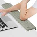 Leolee L-Shaped Desk Long Wrist Rest Elbow 60CM, Grey Memory Foam Arm Rest for Desk with Non-Slip Base, Ergonomic Desk Edge Cushion, Wrist Support for Computer Keyboard, Typing, Office, Home