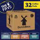 Dutch Bros Flavored Coffee Variety Pack, 32 Count, Medium Roast, Single Serve Coffee Pods for Keurig K-Cup Brewers (EXP 09/12/27)