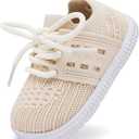BMCiTYBM Baby First Walking Shoes Boys Girls Infant Sneakers Breathable 6 9 12 18 24 Months Camel Size 6-12 Months Infant