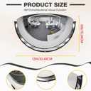 2Pack Acrylic Half Dome Mirror Corner Mirror Blindspot for Wall 12'' Diameter Safety Mirrors for Corners Convex Mirrors Indoor for Ceiling Business Driveway Outdoor Hallway Warehouse Office