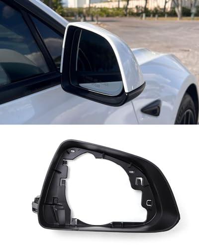 KKTR-CAR Mirror Frame, Passenger /Right Side Mirror Cover Housing compatible with Tesla model 3 2017-2023, OEM 8202101 8202201 22873025 22873026 (model 3 Passenger Side)