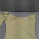 SUUKSESS Women Off the Shoulder Long Sleeve Bodysuit Double Lined Thong Bodysuit (Large, Butter Yellow)