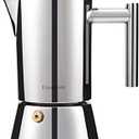 Easyworkz Diego Stovetop Espresso Maker Stainless Steel Italian Coffee Machine Maker 12Cup 17.5 oz Induction Moka Pot