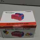 IDAODAN Electric Balloon Pump, Portable Electric Balloon Blower Machine Balloon Air Pump Dual Nozzle Rose Red 110V 600W Balloon Inflator for Party Decorations