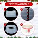 Large 30 Inch Snowman Christmas Tree Collar Red and White Sweater Christmas Tree Skirt Tree Ring Adjustable Xmas Tree Base Cover for Artificial Trees Christmas Decoration