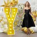 imprsv 4FT Gold Marquee Letters for Birthday Baby Shower Wedding Decorations Light Up Letters for Engagement Party Decor, Large Marquee Letters for Party Decorations, Letter Y
