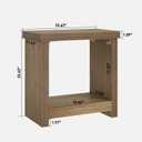 End Tables Set of 2 for Living Room, Narrow Side Tables with Storage Shelves, Square End Table for Bedroom, Slim Nightstand, Skinny Rectangle Accent Table, Farmhouse Bedside Table, Brown (2 Pieces), 23.62 x 11.81 x 23.62 inches