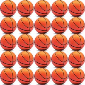 60 Pcs Mini Basketball Stress Balls Mini Basketball Party Favor 2.5'' Inch Mini Foam Sports Ball Squeeze Ball Anxiety Stress Relief for Basketball Party Sports Game Kid Prize Carnival School Gift