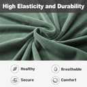 NORTHERN BROTHERS Stretchy Recliner Chair Covers, Velvet Recliner Covers, Lazy Boy Chair Cover (Light Green, 1 Seat)