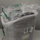 IRIS USA Airtight Dog Food Storage Container, WeatherPro, Up to 40 lbs, Removable Wheels, for Dog Cat Bird and Other Pet Food Storage Bin, Keep Fresh, Translucent Body, Made in USA, Smoke/Black