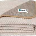 PetAmi Waterproof Dog Blanket, Leakproof XL Pet Blanket for Large Dogs, Furniture Sofa Couch Cover Protector, Fleece Cat Throw Bed Crate Kennel, Reversible Washable Soft Plush, Twin 60x80 Taupe Beige