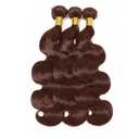28 30 32 Inch Brown Bundles Human Hair Color 4 Body Wave Bundles Niegmeag Virgin Soft and Silky Remy Hair Extensions Double Weft Chocolate Brown Body Wave Bundle Hair Weave 150g