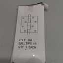 Nostalgic Warehouse 746094 4" Steeple Tip Residential Square Corners Door Hinge, Polished Brass, 1 Count (Pack of 1)