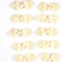 Heyiwell 10Pairs Chinese Frogs Button Closures Hook & Eye Fastener, Chinese Closure Buttons for Sewing Cheongsam Bridal Costumes DIY Home Decor 60 x20mm Beige