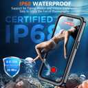 SPIDERCASE Magnetic for iPhone 14 Pro Case Waterproof,Built-in Screen & Camera Lens Protector[IP68 Underwater] [Military Grade Shockproof] Full Body Protection Phone Case,Black/Clear