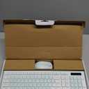 Wireless Keyboard and Mouse Combo, Full-Sized Wireless Keyboard and Adjustable DPI Mouse, 2.4GHz USB Receiver, Keyboard and Mouse for PC, Windows, Desktop, Laptop (Mint Green and White)