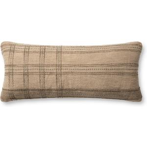 Loloi Angela Rose x Calista Collection PAR0018 Tan/Slate 13'' x 35'' Cover w/Down Pillow