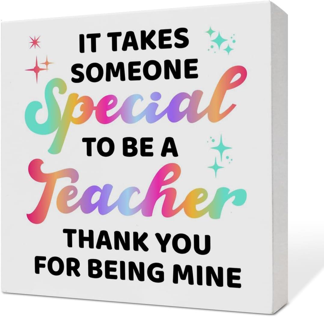 Teacher Gifts, Thank You Appreciation Gifts for Teacher, Christmas Retirement Birthday Gifts for Teacher, Back to School Gifts, Teachers Week Day Gifts, Teacher Wooden Box Sign, To Be A Teacher