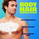 Nair Men Hair Remover Body Cream, Quick and Easy Body Hair Removal Cream for Men, Aloe and Lanolin, Dermatologist Tested, 12 Oz