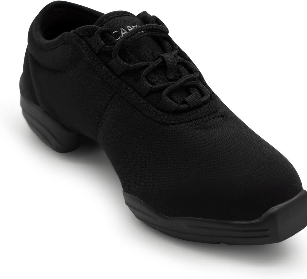 Capezio Canvas Dance Sneaker (9.5, Black)
