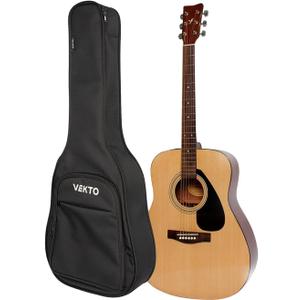 VEKTO 43 Inch Acoustic Guitar Gig Bag for 41/42" Guitars,900D Waterproof Oxford,10mm (0.4") Padded Soft Case with Neck Strap,Reinforced Bottom,Dual Adjustable Backpack Straps,Black