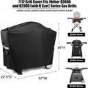 QuliMetal 7112 Grill Cover for Weber Q2000, Q2200, Q2400, Q2000N+, Q2800N+, Q300, Q320, Q3000, Q3200 Gas Grills, Heavy Duty BBQ Gas Grill Cover, 600D