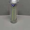 Straw Holder Dispenser 100 PCS Straws includ - Clear Glass Drinking Straw Container with Lid for Counter (M)