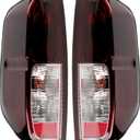 Dark Red Tail Lights With Halogen Bulbs Compatible With 2005-2021 Nissan Frontier, 2009-2012 Suzuki Equator Rear Light Brake Lamps Smoke Lens NI2800170 26555-EA825