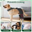 Adjustable Dog Hind Leg Knee Brace, Breathable Anti-Licking Recovery Sleeve, Easy On/Off for Post Surgery, Wound Healing & Joint Support, Comfortable Protective Wrap for Dogs, Rear Both Leg,M