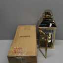 JHY DESIGN 15" H Stainless Steel Decorative Candle Lanterns with Tempered Glass Vintage Elegance for Indoor Outdoor Events Parties and Weddings(Gold)