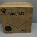 Interlocking Deck Tiles 12"x12"x0.94'' Gray Acacia Wood Patio Decor Flooring Tiles-Interlocking FSC Wood Flooring Squares Tile-Home Decor Floor Wood Tiles. Fresgard Brand Name 10pcs Pack (Dusk Grey - 12 Slat)