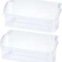 2 Pack 240324502 Refrigerator Door Bin Shelf, Compatible with frigidaire kenmore electrolux, PS429767, AP2549806, LFSS2312TF0, LFSS2312TE0, LFSS2312TP0, DFHS2313MFKA, Figure 6 7 is Fit Model