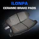 ILONPA Front Rear Semi-metal Disc Brake Pads Set for Buick Enclave 08-17, Rainier 06-07, for GMC Acadia 07-16, Envoy 06-09, for Traverse 09-17, for Saturn Outlook 07-10, 8PCS(With Hardware)