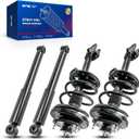 KAX Complete 4 Piece Front and Rear Strut Assembly Kit for 2003-2008 Honda Pilot, 2x Shock Absorber Struts with Coil Spring, 2x Shock Absorber Struts, Full Set Replaces All 4 Corners