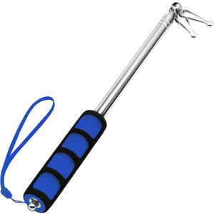 5 Feet Blue Telescopic Handheld Flagpoles, ANLEY Portable Staff with Clips - Lightweight Extendable Stainless Steel with Anti-Slip Grip - Collapsable Flag Pole for Tour Guides & Pointer for Teachers