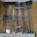 HOUSE DAY 12 Pack 14 inch Clear Plastic Skirt Hangers with Adjustable Clips, Pants Hangers 360-Rotating Swivel Hook, Clip Hangers for Pants, Trousers, Skirts, Jeans, Bulk Plastic Hangers