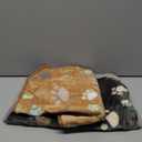 YUEPET Waterproof Dog Blankets, 2 Pack Washable Dog Blankets for Bed Couch Sofa Protector Fleece Flannel Puppy Blanket Soft Plush Reversible Throw Blanket for Small Dogs Puppy Cat 23"×16" (Grey+Coffee)