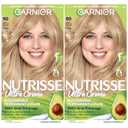 Garnier Hair Color Nutrisse Nourishing Creme, 90 Light Natural Blonde (Macadamia) Permanent Hair Dye, 2 Count (Packaging May Vary)