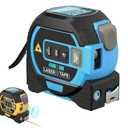 2025 The Ruler 3-in-1 Measuring Tape, Tools Tape Measure, 3 in 1 Rangefinder with Led Display, Digital Tape Measure with Cross Line, AutoLock, Measure Area, Volume, Pythagorean