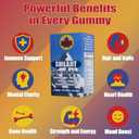 Shilajit Gummies 7-in-1  Energy, Focus, Immunity & Vitality  Vegan, Non-GMO Blueberry Supplement with Ashwagandha, Rhodiola, Turmeric, Ginger, Vitamin C & D  60 Count (EXP 08/22/27)